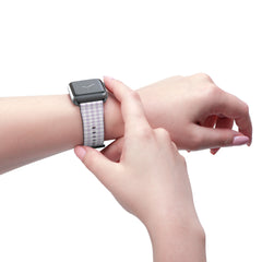 Lilac & White Gingham Smartwatch Strap by etchd, view 11