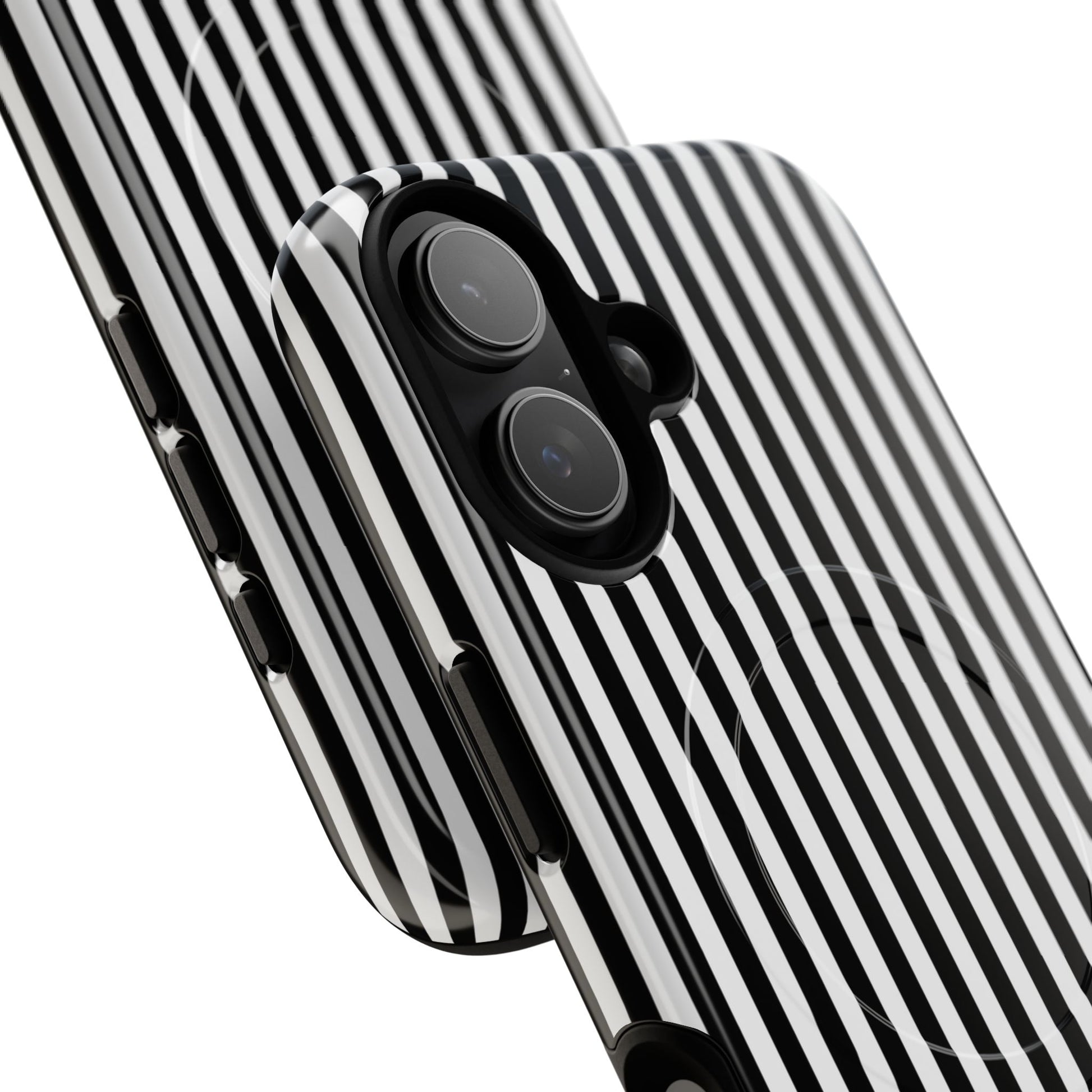 Black & White Striped Magnetic Phone Case by etchd, view 87