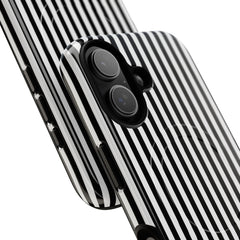 Black & White Striped Magnetic Phone Case by etchd, view 87