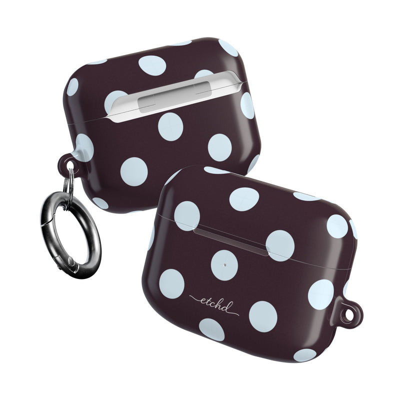 Blue & Plum Polka Dot AirPod Case by etchd, view 10