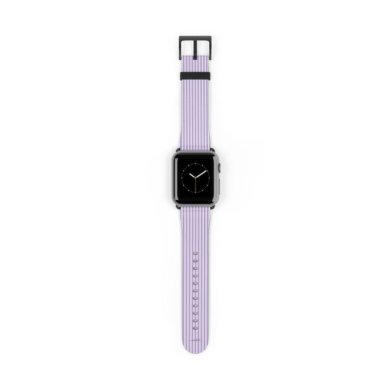 Lilac & Cream Striped Correa para smartwatch de etchd