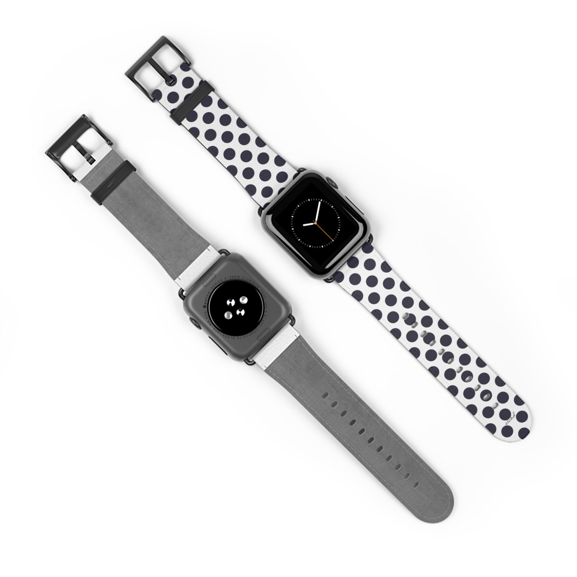 Navy & White Polka Dot Smartwatch Strap by etchd, view 10
