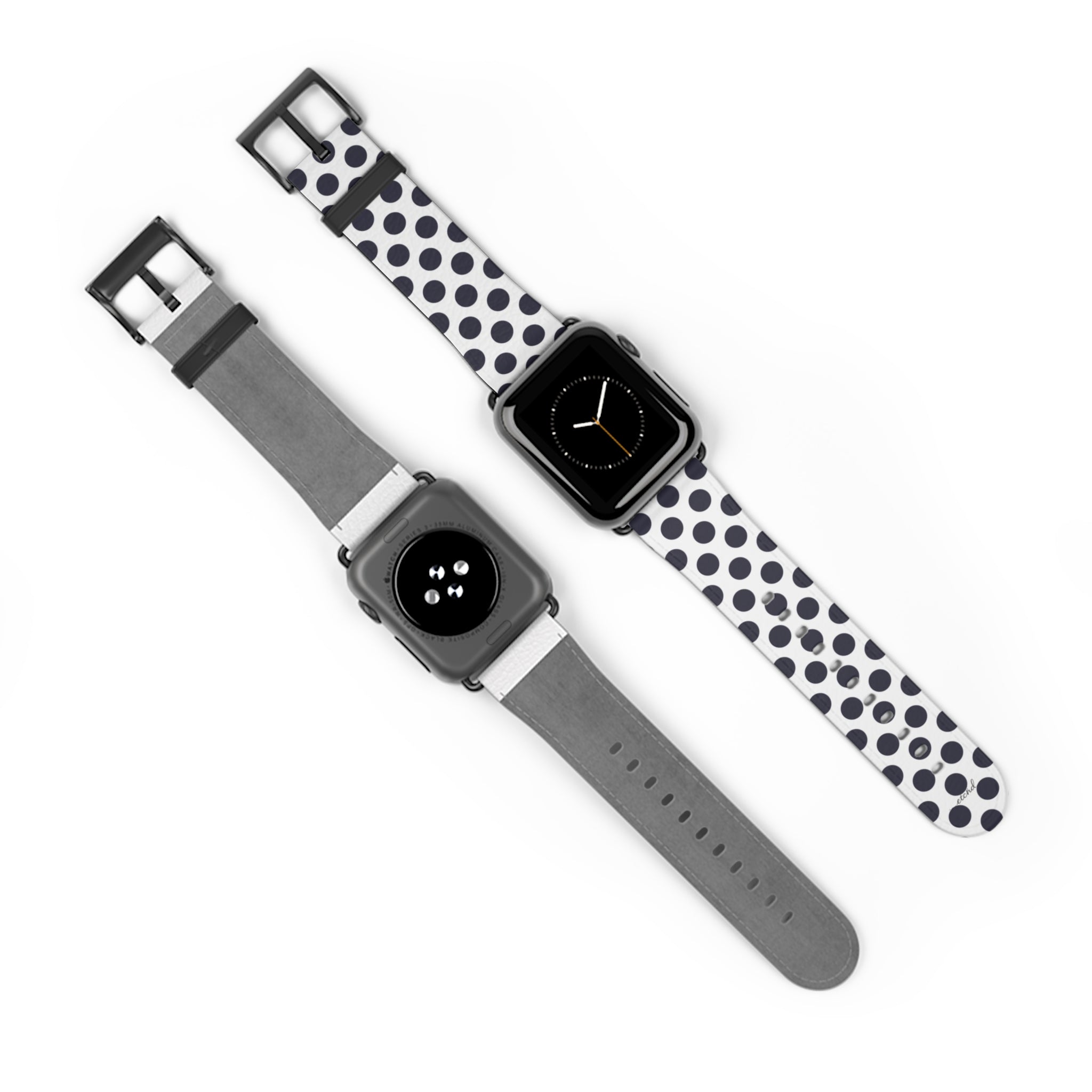 Navy & White Polka Dot Smartwatch Strap by etchd, view 10