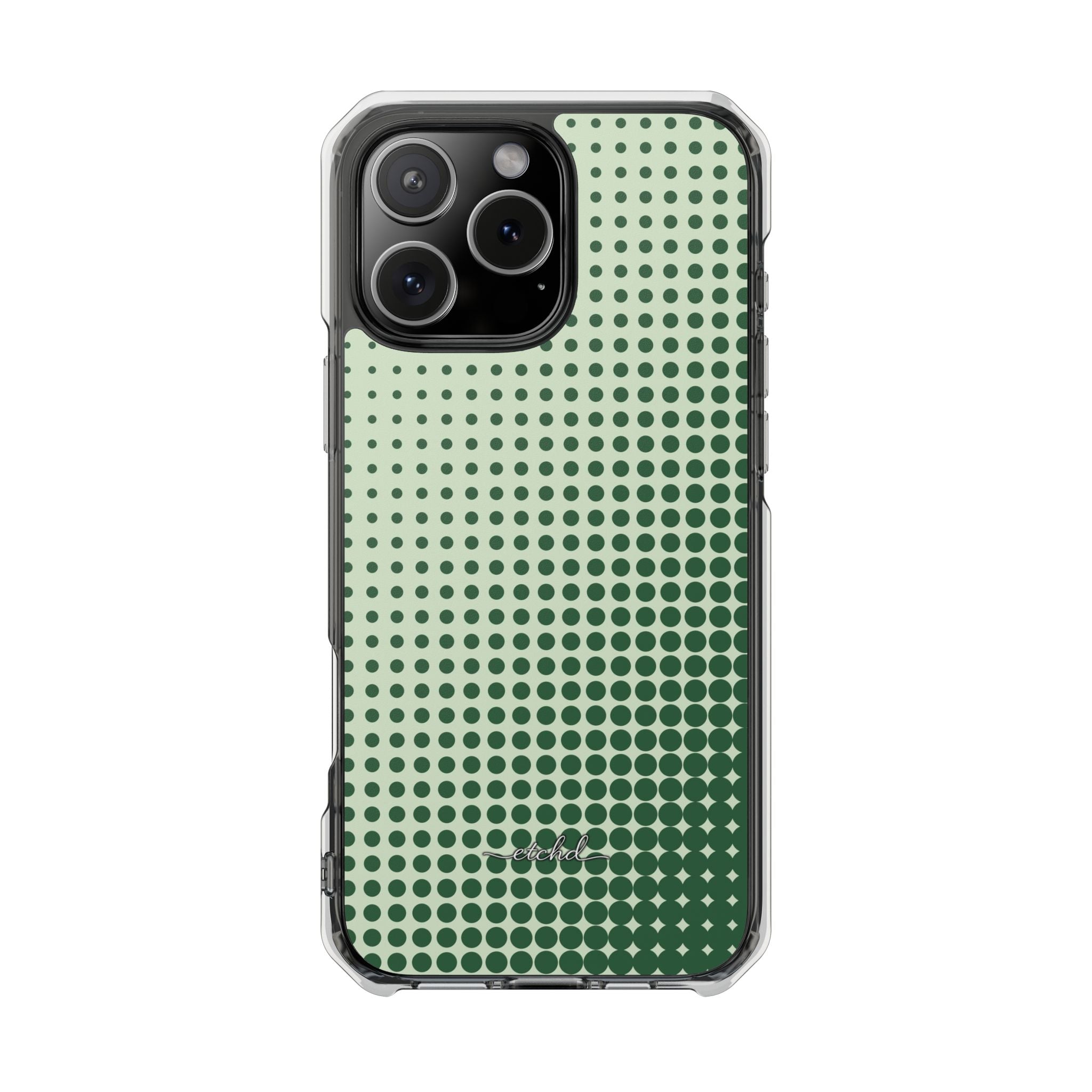 Matcha Halftone Transparente Magnetische Handyhülle