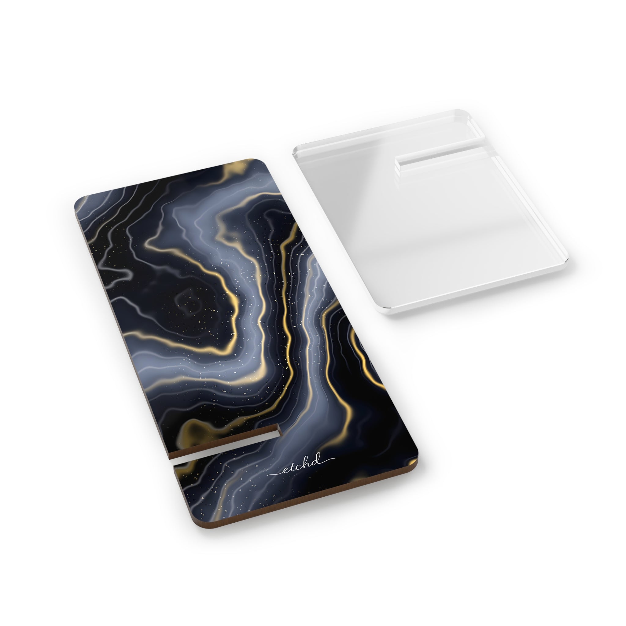 Obsidian Gold Phone Stand by etchd, view 2