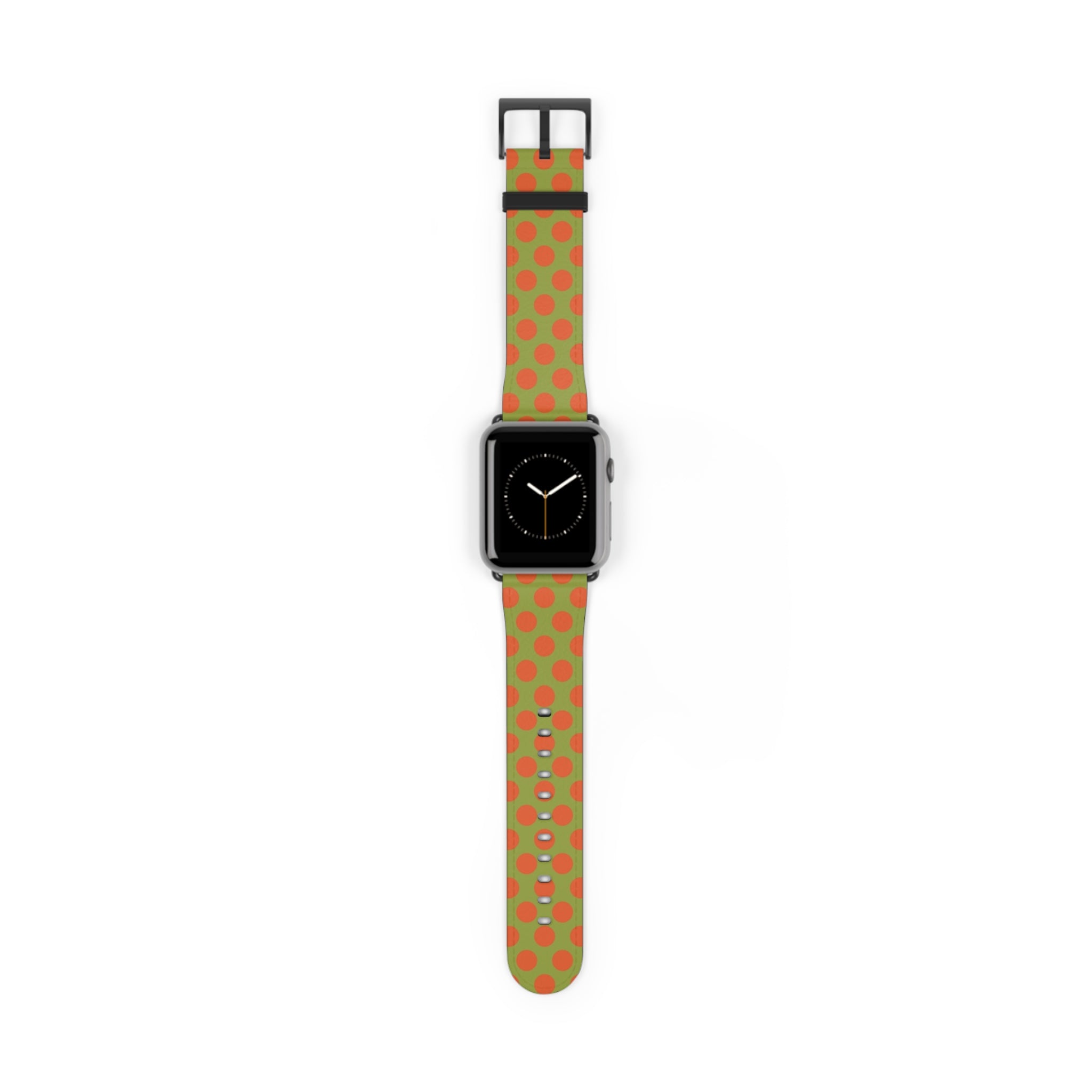 Persimmon & Wasabi Polka Dot Smartwatch Strap by etchd, view 2