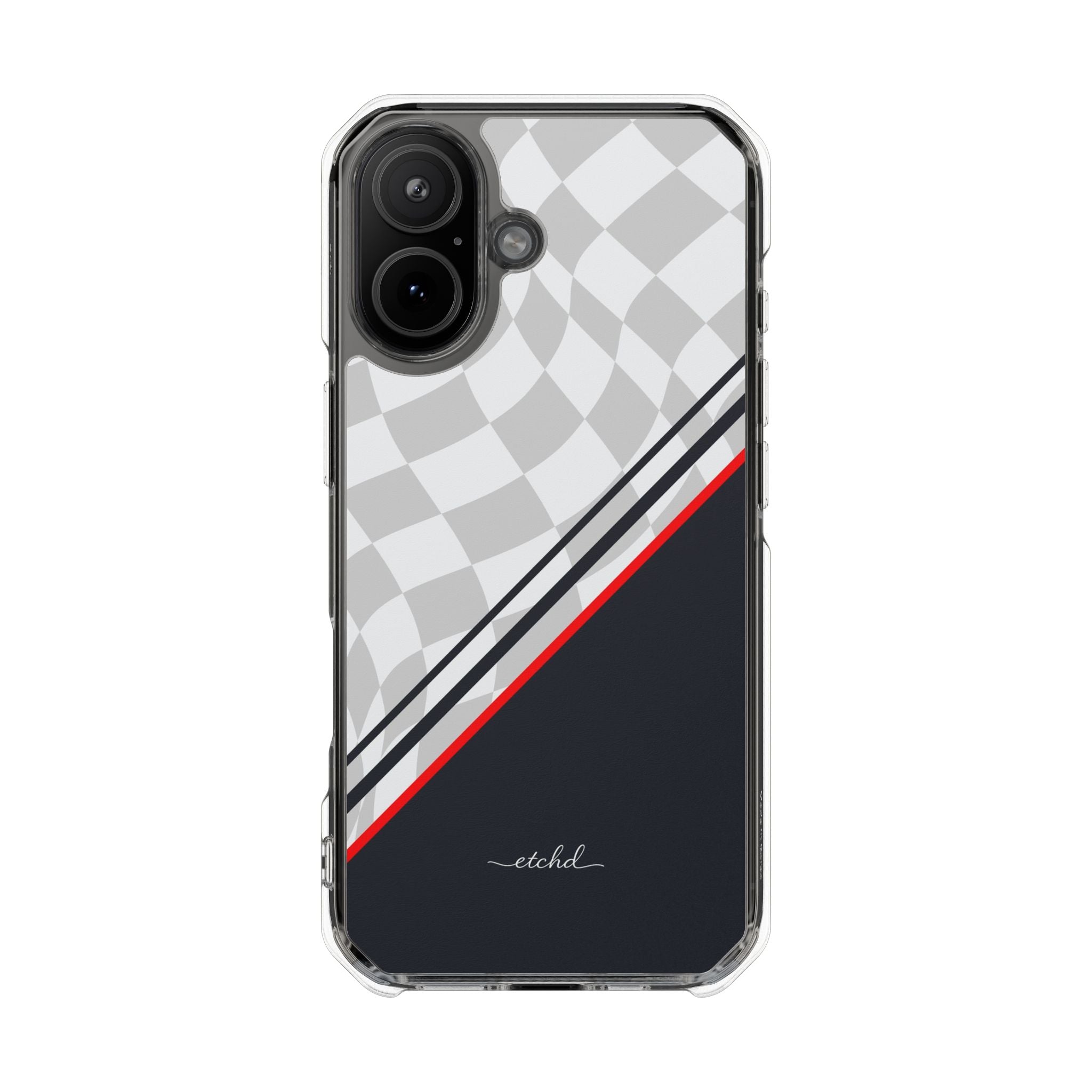 Checkered Flag Clear Magnetic Phone Case by etchd, view 13