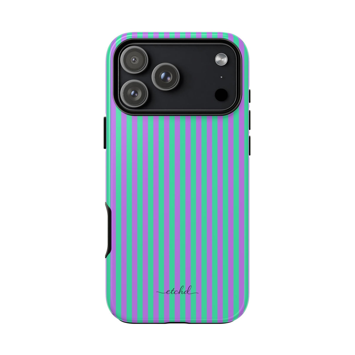 Lilac & Hypermint Striped Phone Case by etchd, view 59