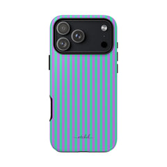 Lilac & Hypermint Striped Phone Case by etchd, view 59