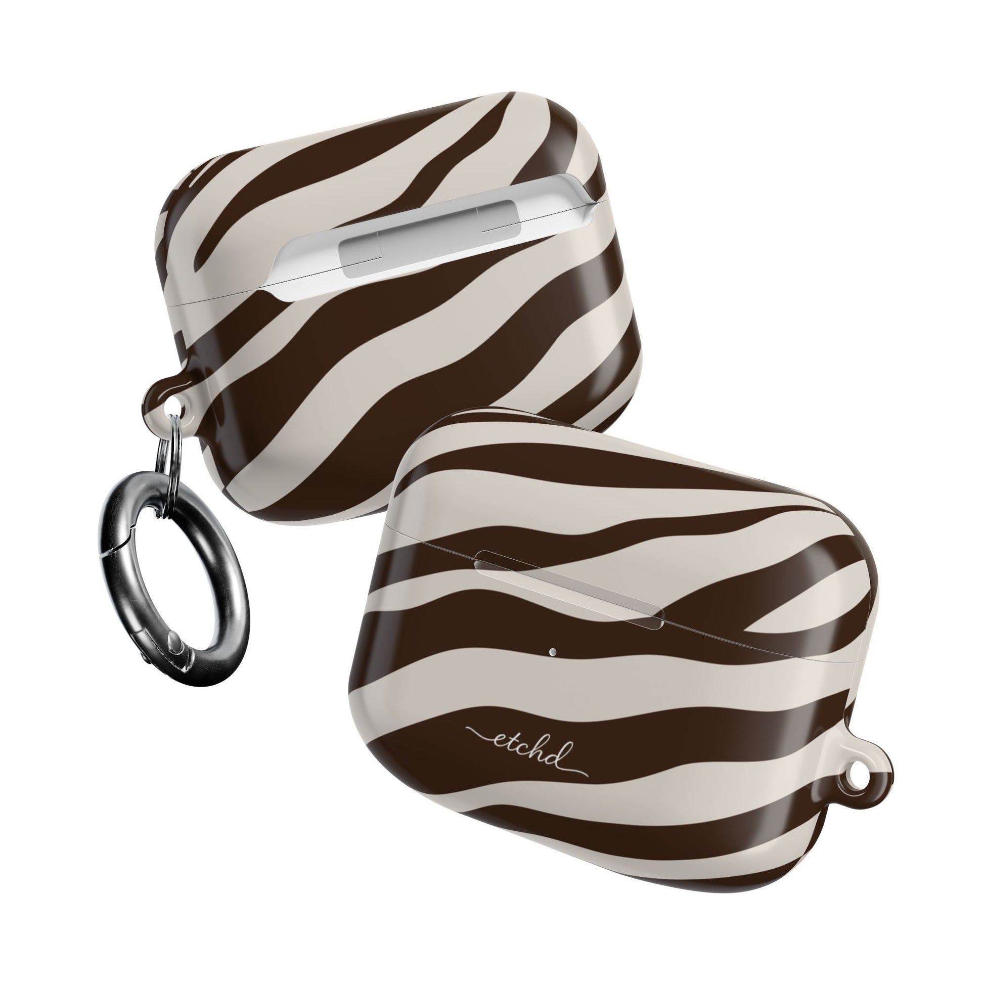 Brown Zebra AirPod Case by etchd, view 10