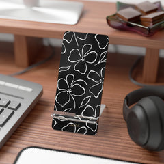 Black & White Floral Phone Stand by etchd, view 3