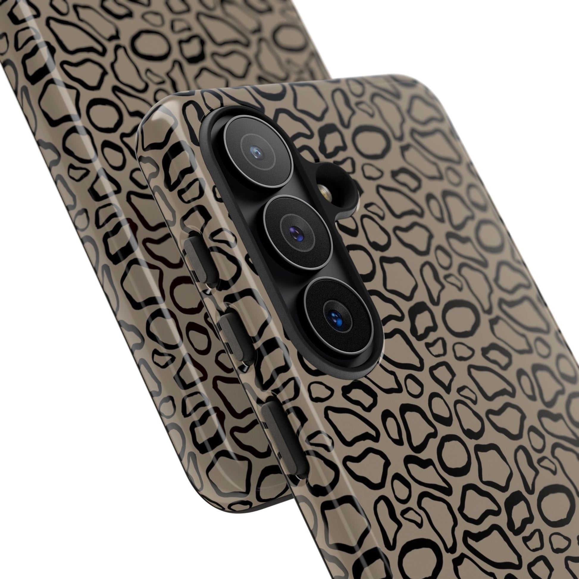 Abstract Print Taupe Phone Case by etchd, view 219