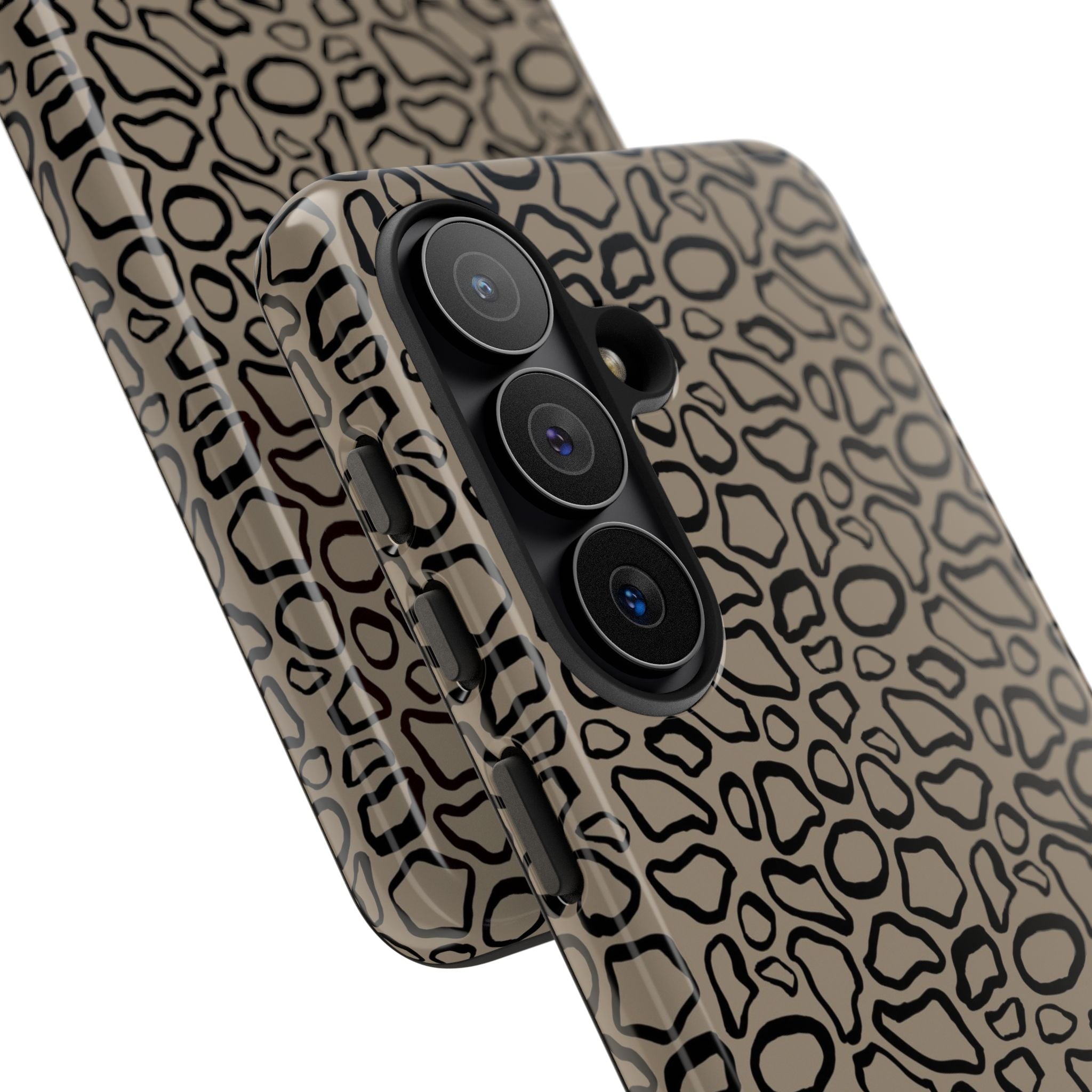 Abstract Print Taupe Phone Case by etchd, view 219