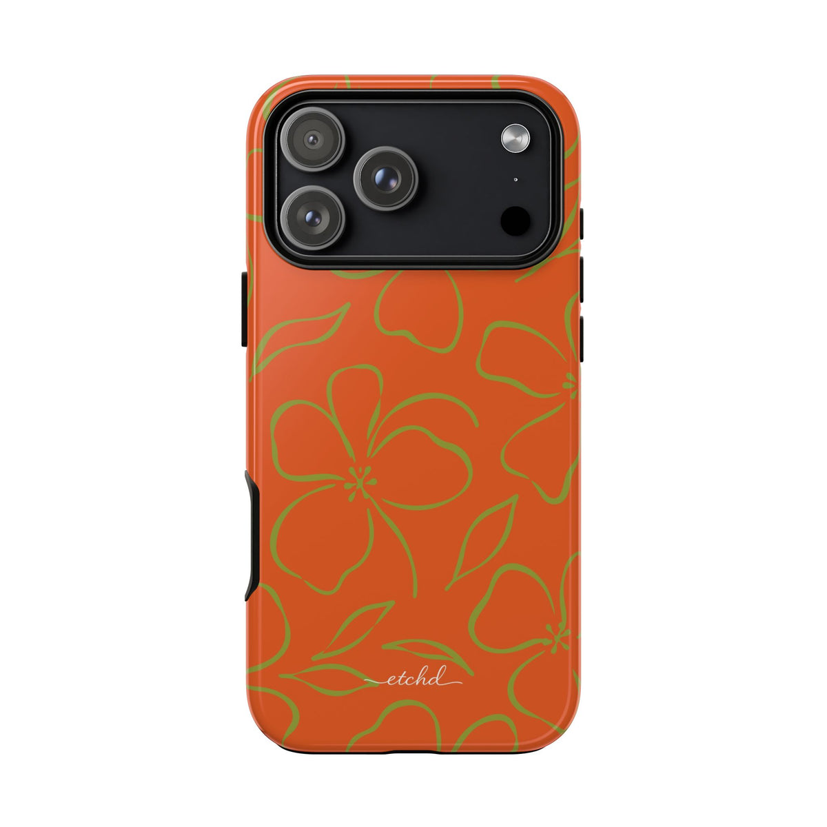 Persimmon & Wasabi Floral Phone Case by etchd, view 59