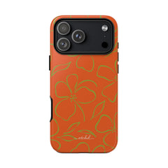 Persimmon & Wasabi Floral Phone Case by etchd, view 59