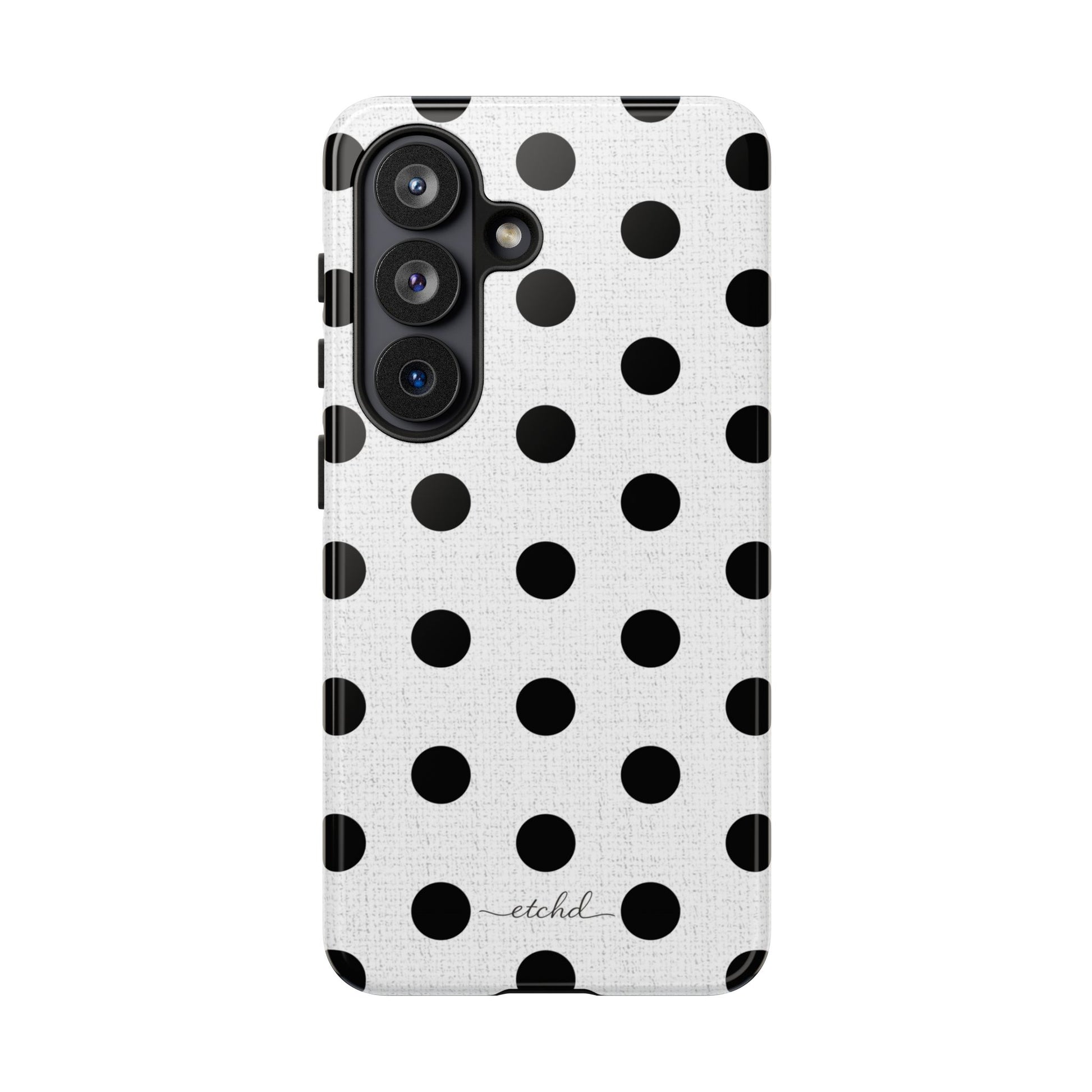 Black & White Polka Dot Phone Case by etchd, view 61