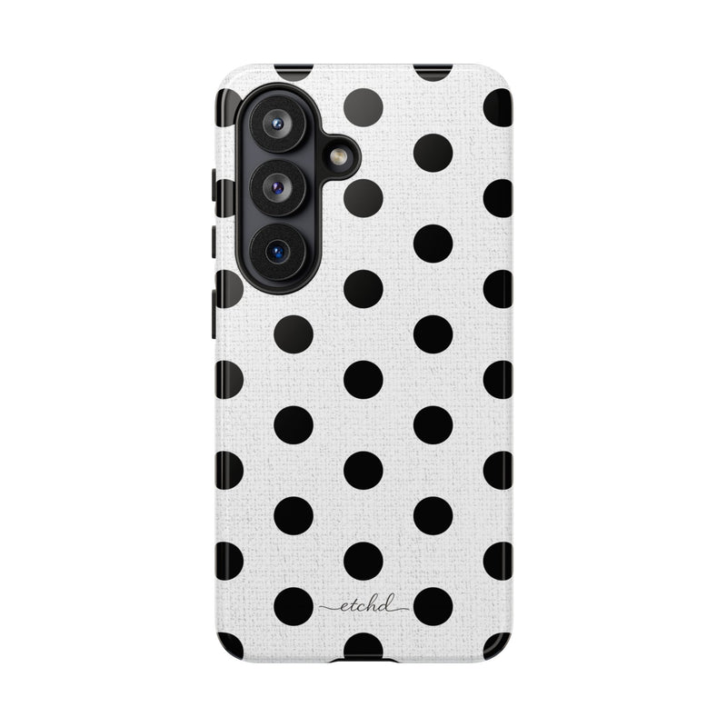 Black & White Polka Dot Phone Case by etchd, view 61