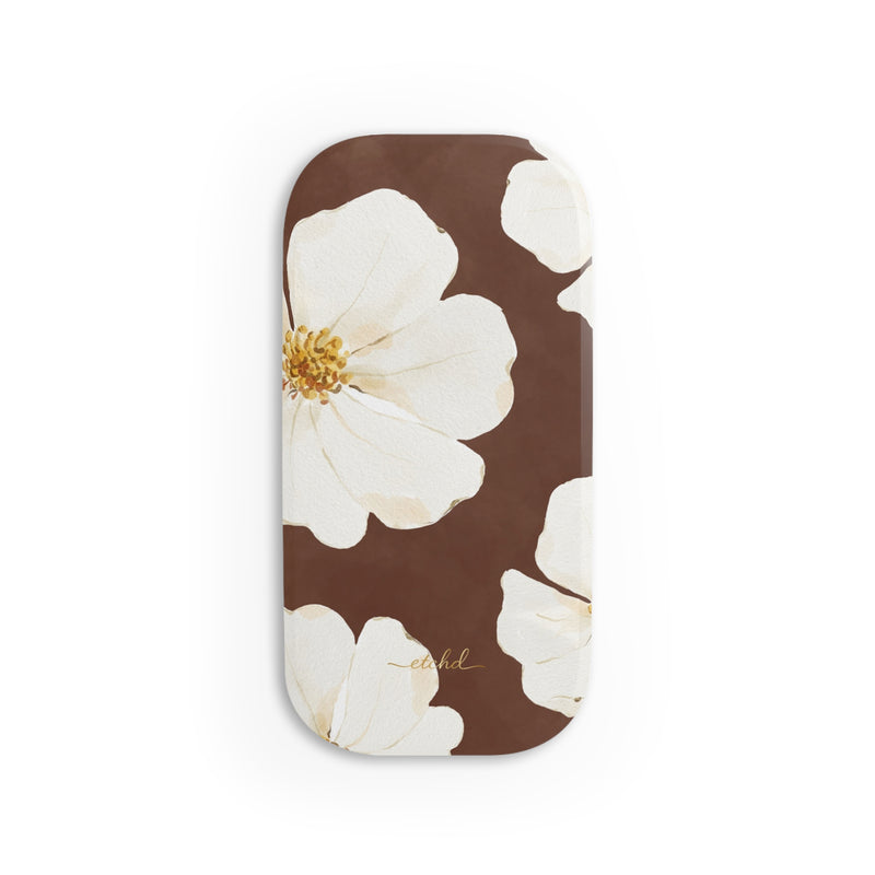 Mocha Blossom Click-On Phone Grip-zoom-