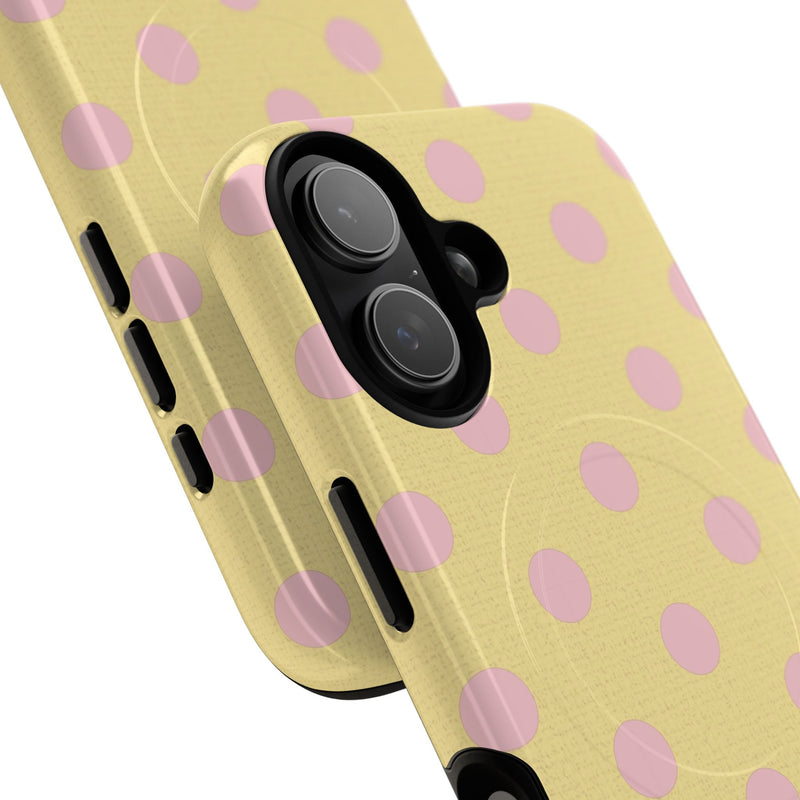 Pink And Butter Polka Dot Magnetic Phone Case by etchd, view 87