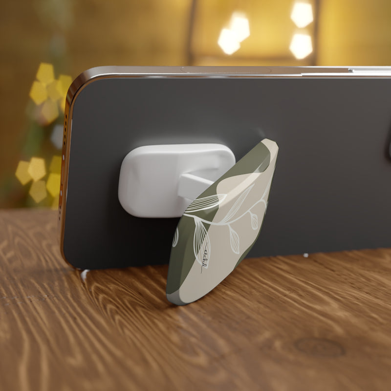 Olive Leaf Click-On Phone Grip-zoom-