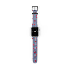 Blue Stripes & Red Stars Smartwatch Strap by etchd
