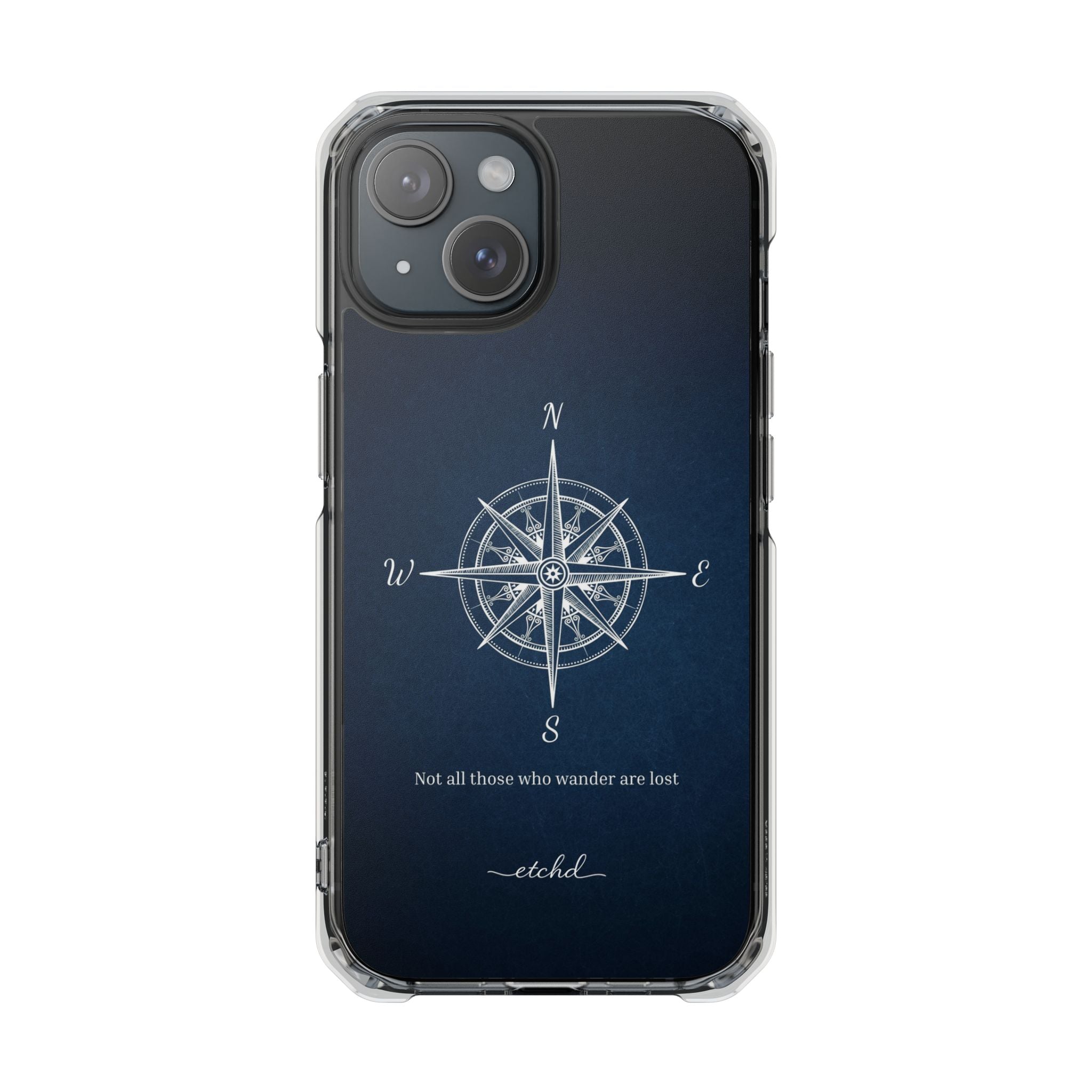 Compass Clear Magnetic Phone Case by etchd, view 2
