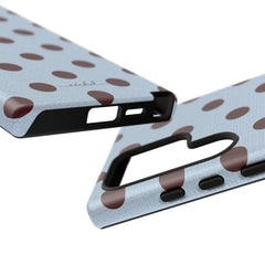 Blue & Cherry Polka Dot Phone Case by etchd, view 37