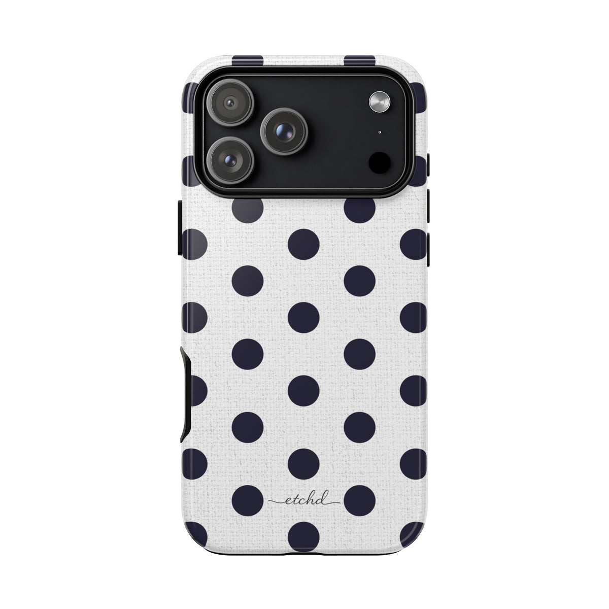 Navy & White Polka Dot Phone Case by etchd, view 59