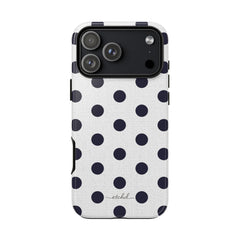 Navy & White Polka Dot Phone Case by etchd, view 59