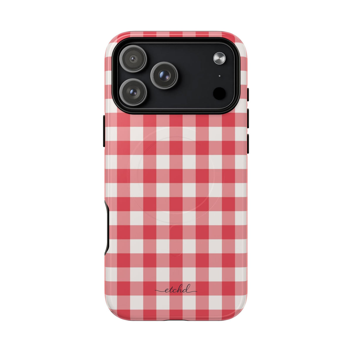 Cherry & White Gingham Magnetic Phone Case by etchd, view 32