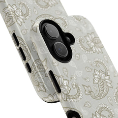 Beige Paisley Magnetic Phone Case by etchd, view 87