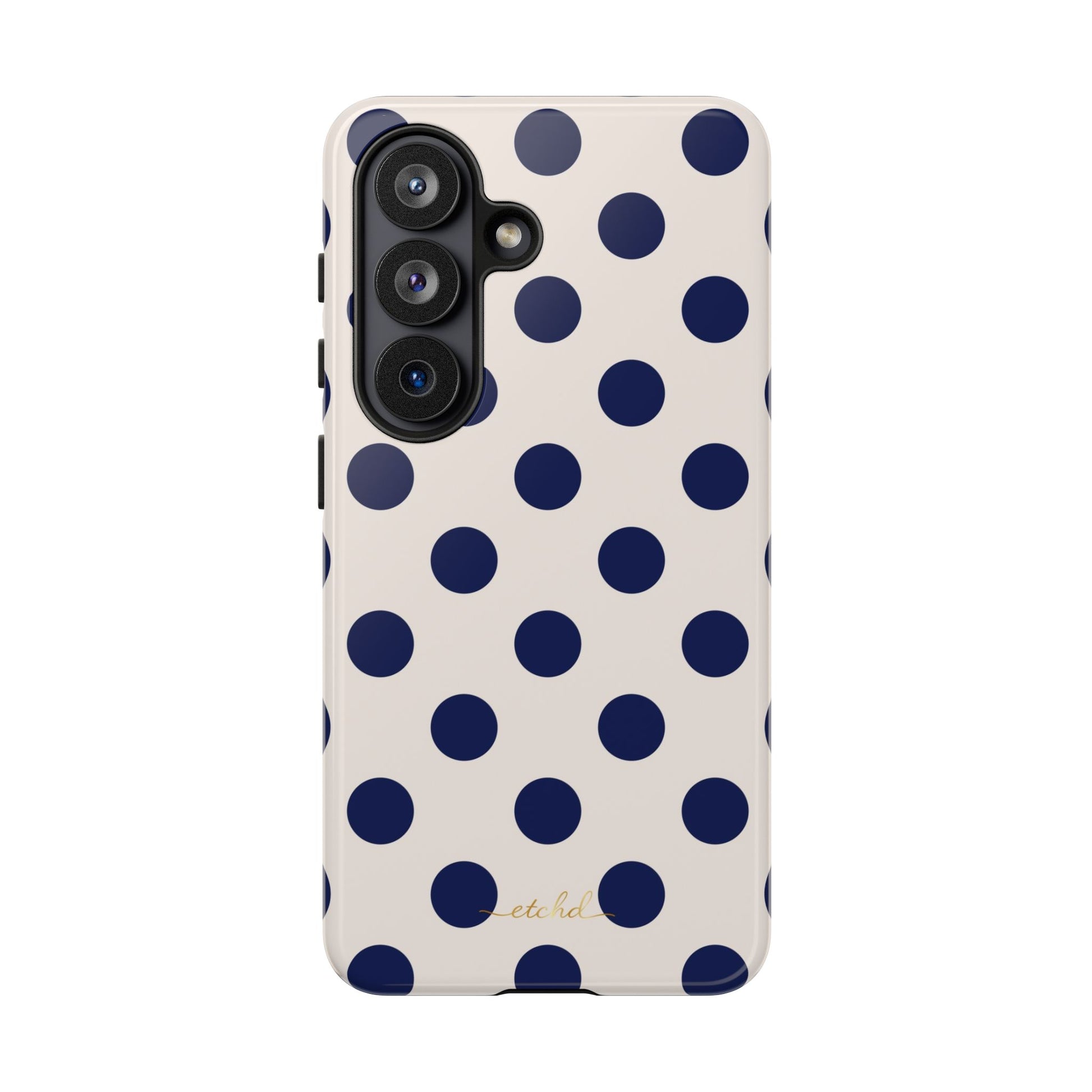 Navy & Cream Polka Dot Phone Case by etchd, view 61