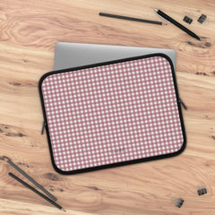 Pink Gingham Laptop Sleeve by etchd, view 5