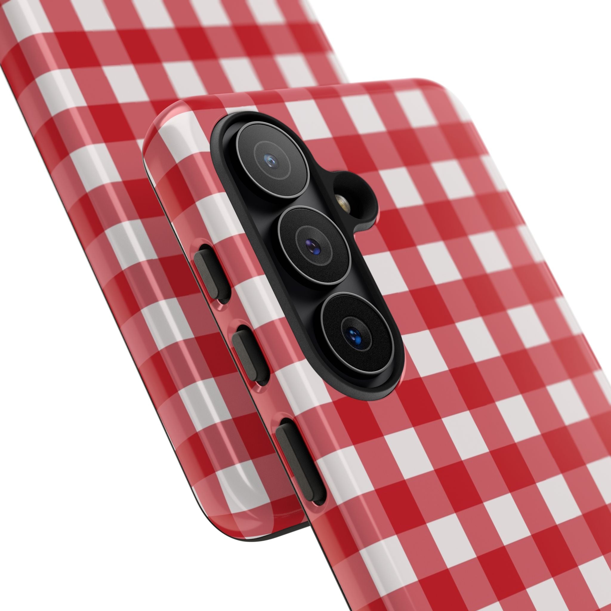 Classic Red & White Gingham Phone Case by etchd, view 209