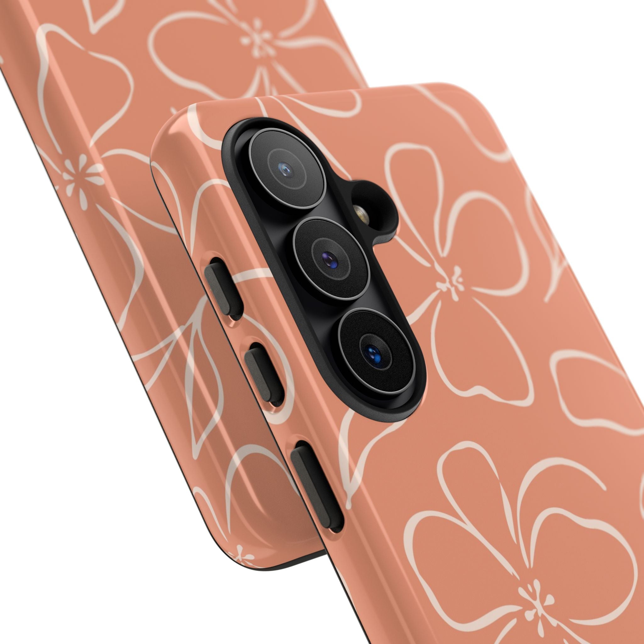 Coral & Cream Floral Phone Case by etchd, view 209