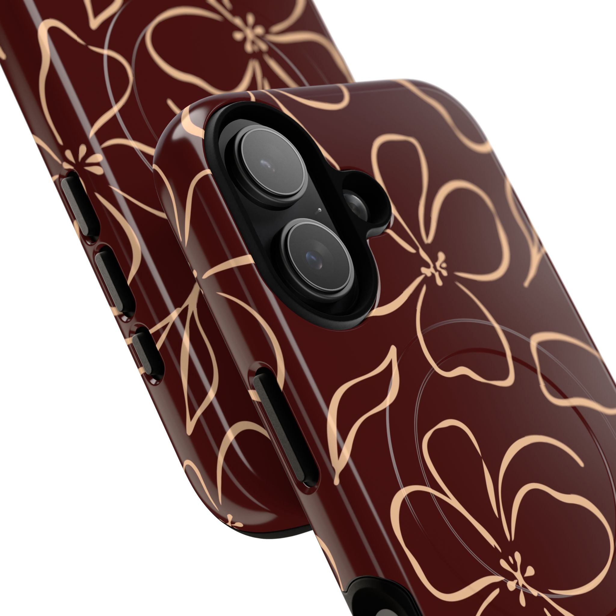 Cherry & Peach Floral Magnetic Phone Case by etchd, view 87