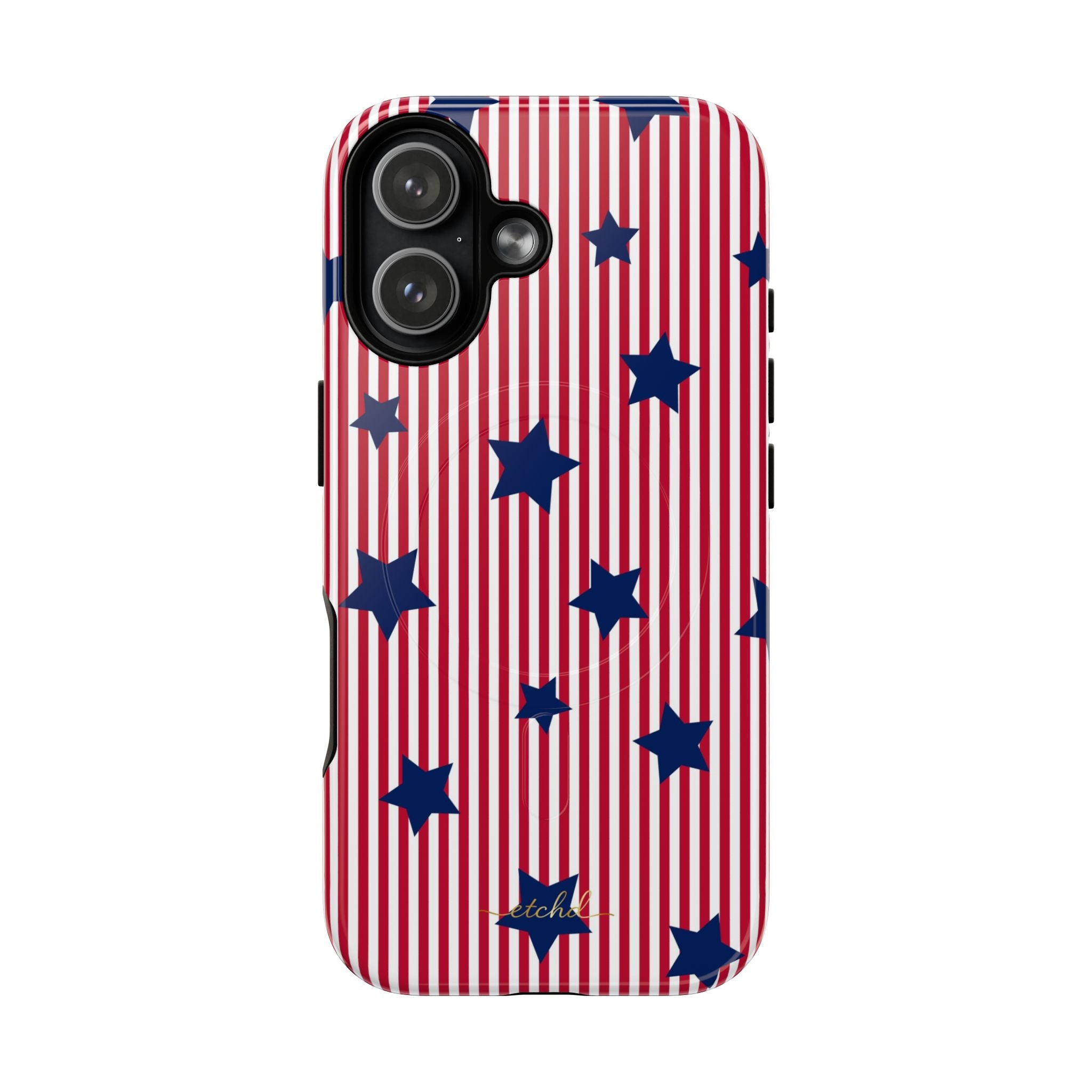 Red Stripes & Blue Stars Magnetic Phone Case by etchd, view 25