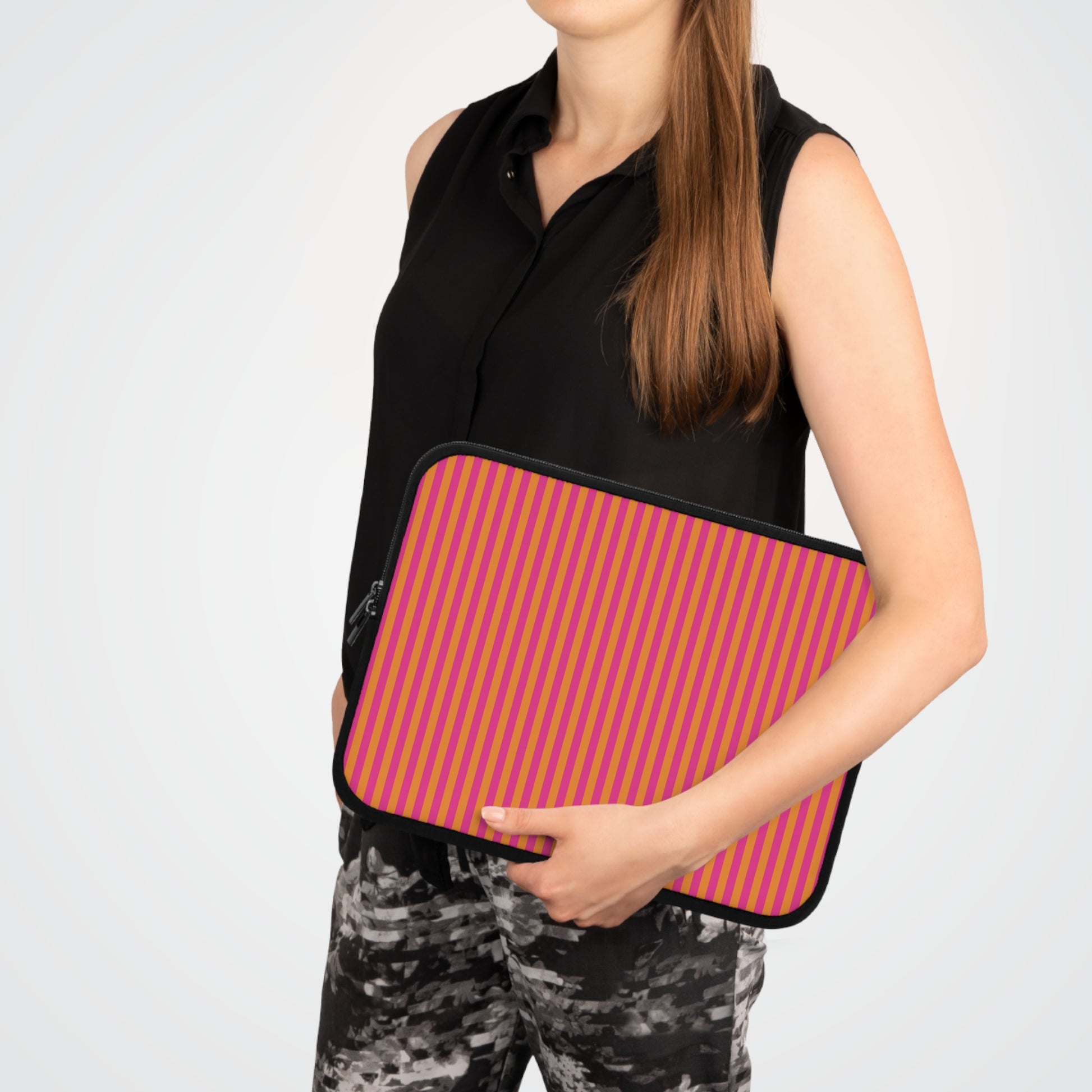 Pink And Orange Laptop Sleeve by etchd, view 6