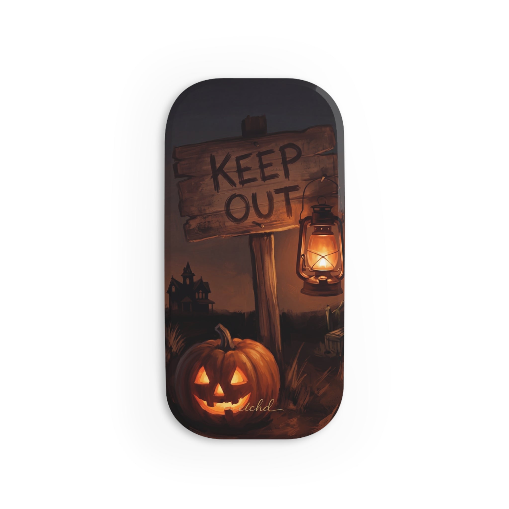 Keep Out Click-On Phone Grip by etchd, view 2