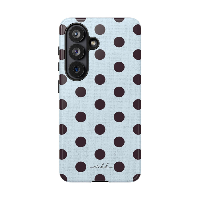 Plum And Blue Polka Dot Phone Case-zoom-