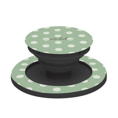 Cream & Sage Polka Dot Phone Grip And Stand by etchd, view 6