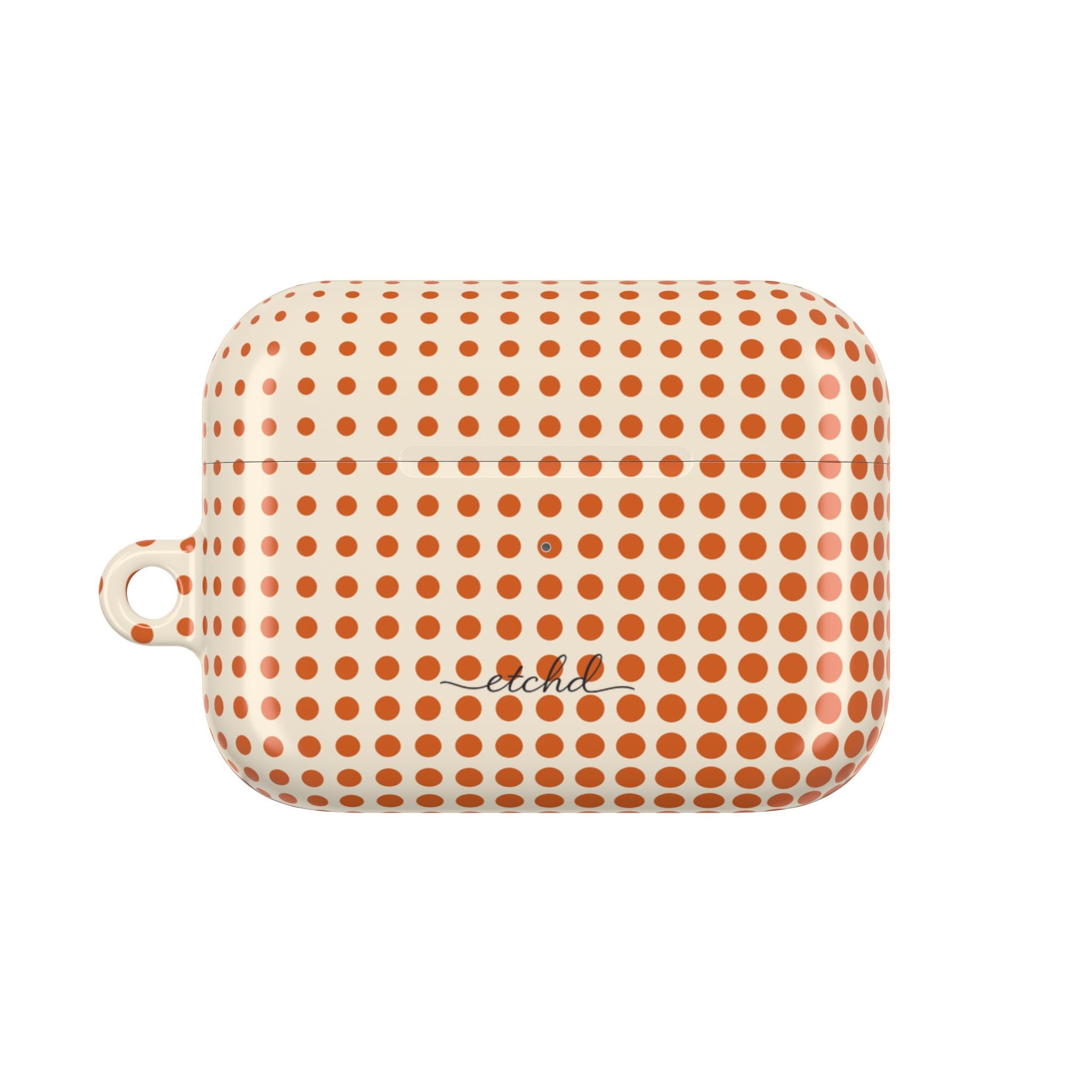 Tangerine Halftone AirPod Case by etchd, view 2