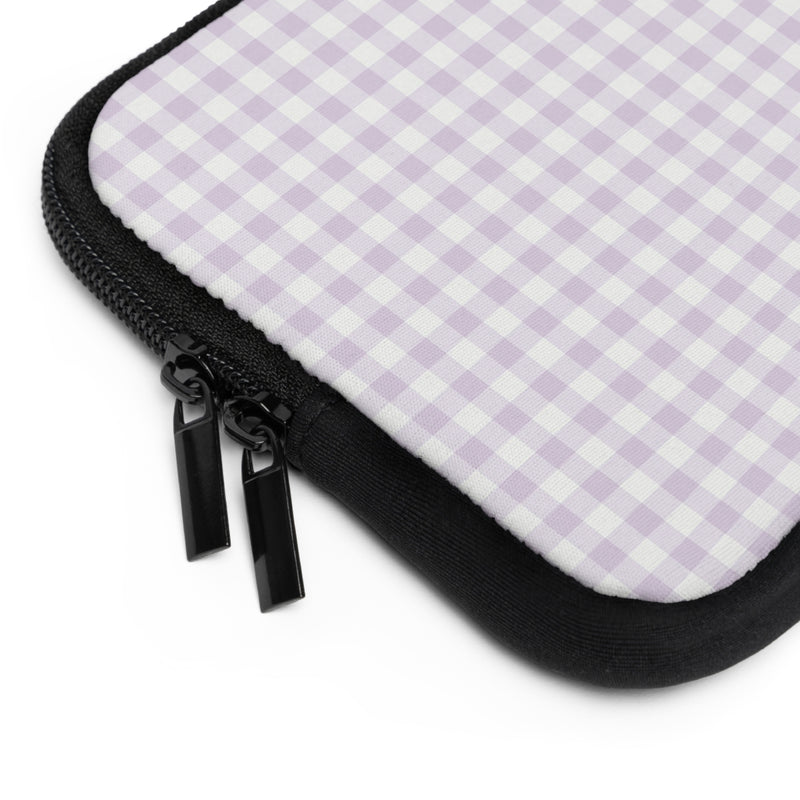 Lilac Gingham Laptophülle-zoom-
