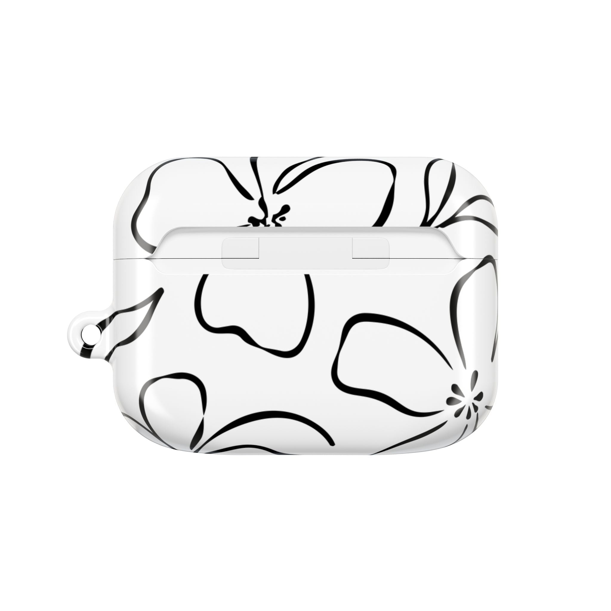 White & Black Floral AirPod Case by etchd, view 7