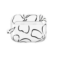 White & Black Floral AirPod Case by etchd, view 7