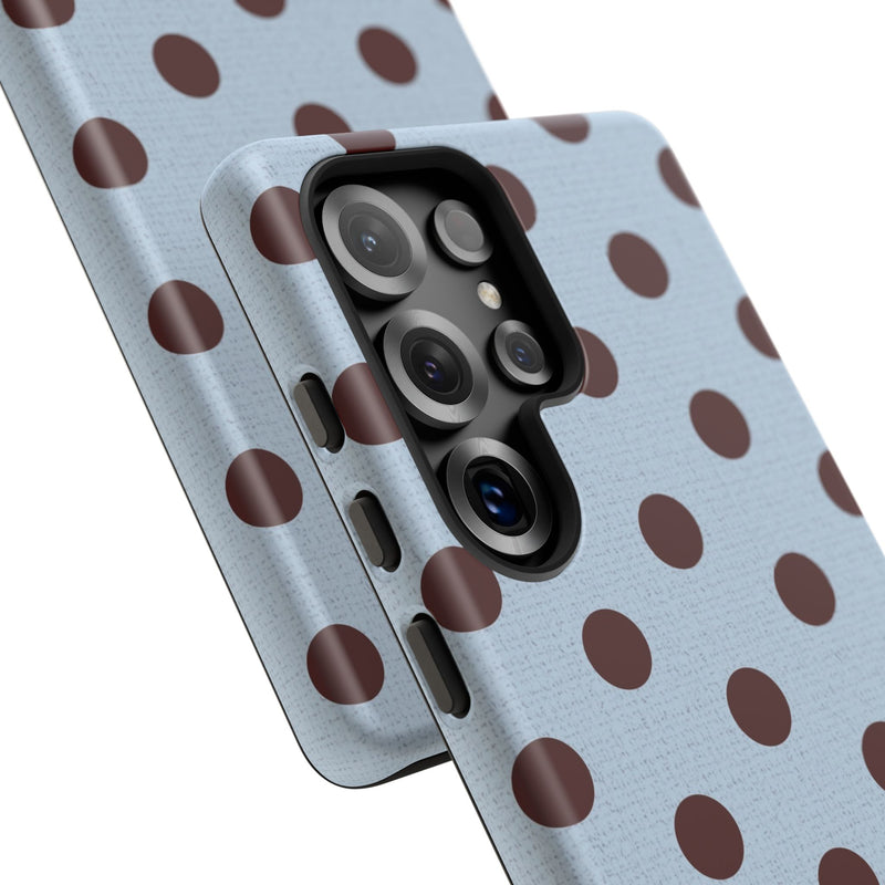 Blue & Cherry Polka Dot Phone Case-zoom-