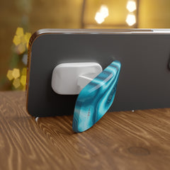 Aquamarine Click-On Phone Grip by etchd, view 4
