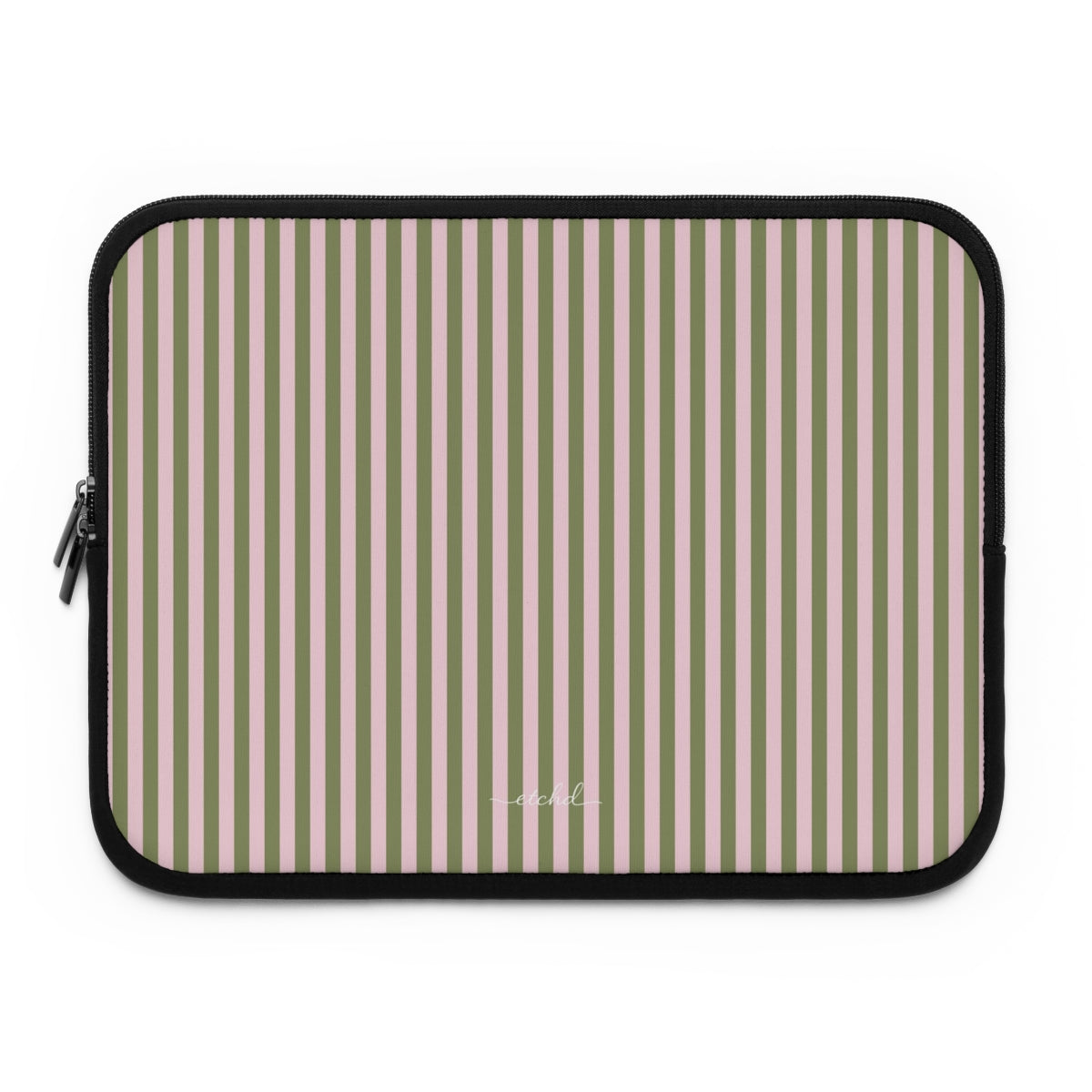 Green & Pink Striped Custodia per laptop di etchd