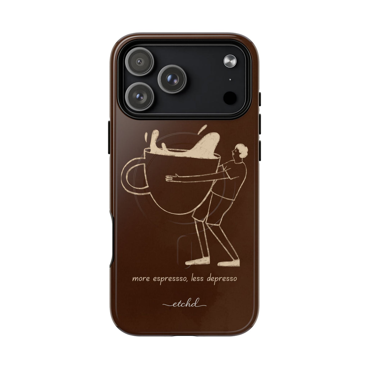 Gentlemen Espresso Magnetic Phone Case by etchd, view 16