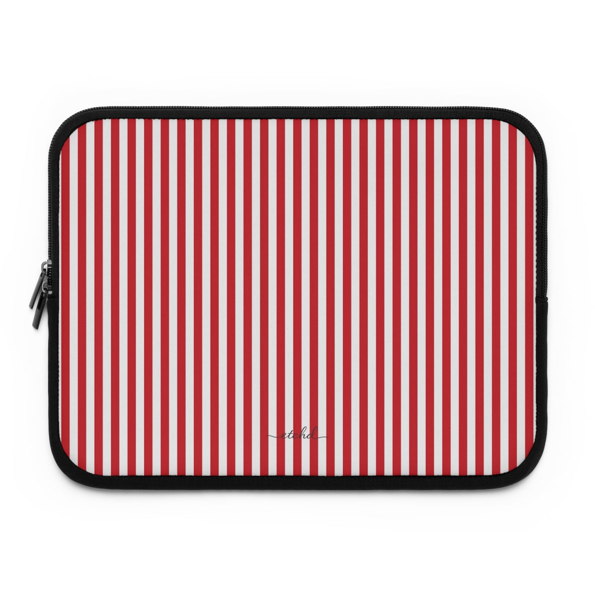 Classic Red & White Striped Custodia per laptop di etchd